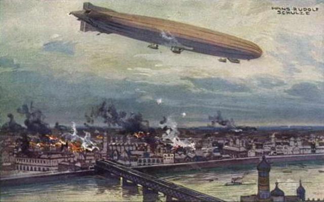 First German airship raid on Paris