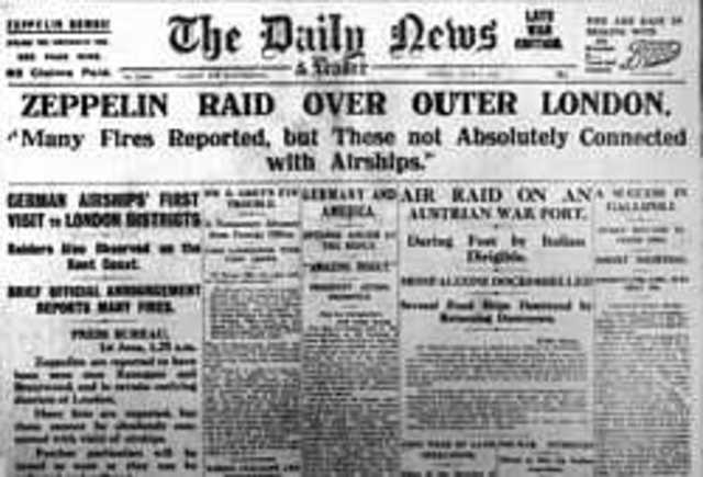 The first zeppelin raid