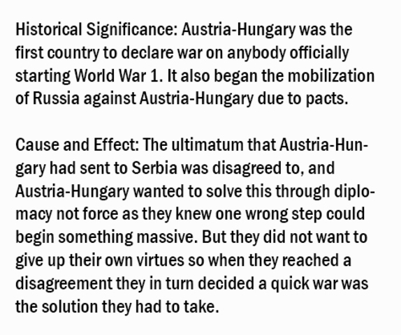 Austria-Hungary declares war on Serbia after ultimatum fails to work