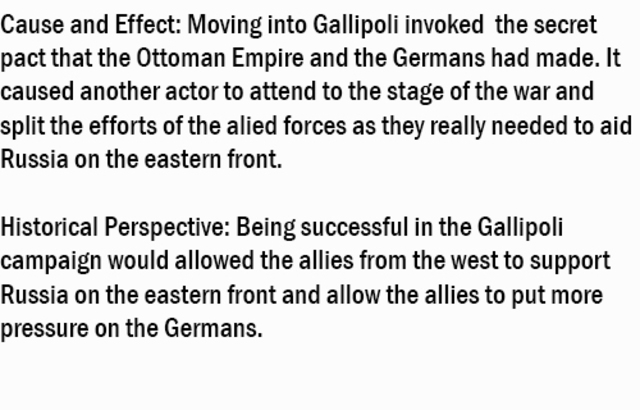 Gallipoli campaign begins by the French and British navy.