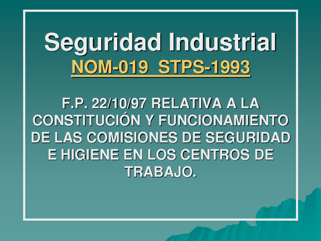 México, Relativa a los requerimientos y características de los informes de los riesgos de trabajo que ocurran, para integrar estadísticas.