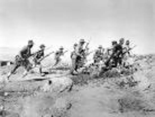 The battle of Gallipoli begins.