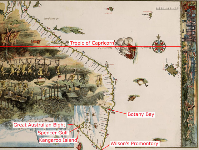 James Cook charted the outside of Moreton Bay