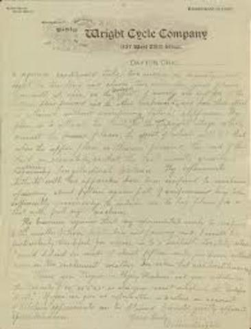 Letter to Octave Chanute