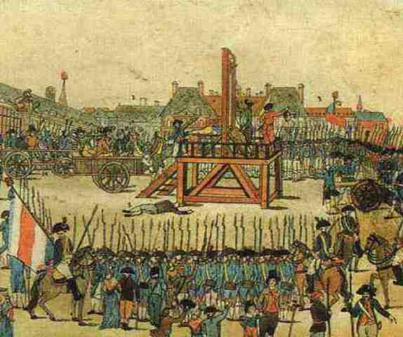 Robespierre muere en la guillotina