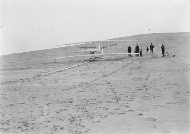 The First Flight Trial in Kitty Hawk