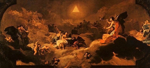 Fresco Adoración del nombre de Dios