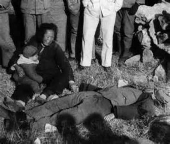 Japan’s army pillages Nanjing, China; massacre a quarter of a million people.