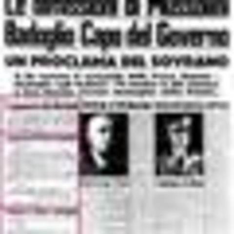 Italy surrenders, Mussolini dismissed as Prime Min.