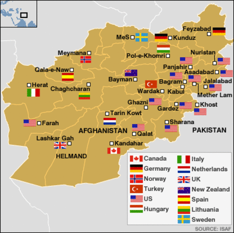 Canadian soldiers occupied mostly Kandahar and  Panjwaii