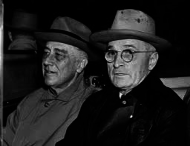 FDR dies, Harry S. Truman becomes President