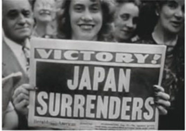 V-J Day, Japan surrenders to Allied Forces