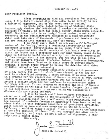 Loyalty Oath Controversy at University of California