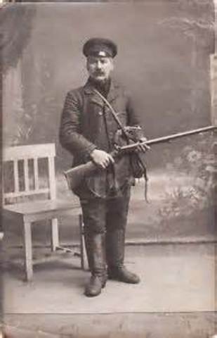 He recied gun and equiment.