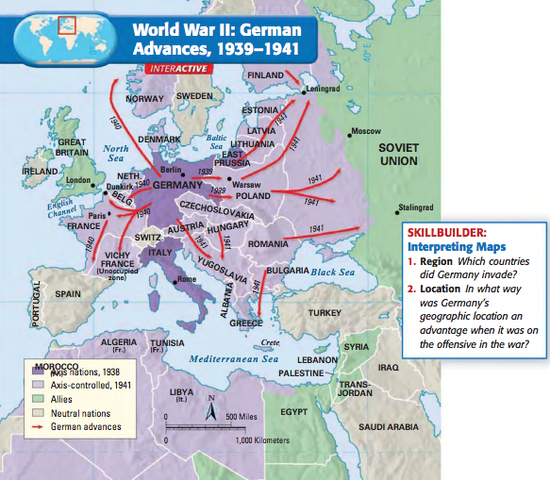 Nazis invade Denmark, Norway, the Netherlands, Luxembourg and Belgium – take control