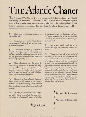 Churchill and FDR issue the Atlantic Charter