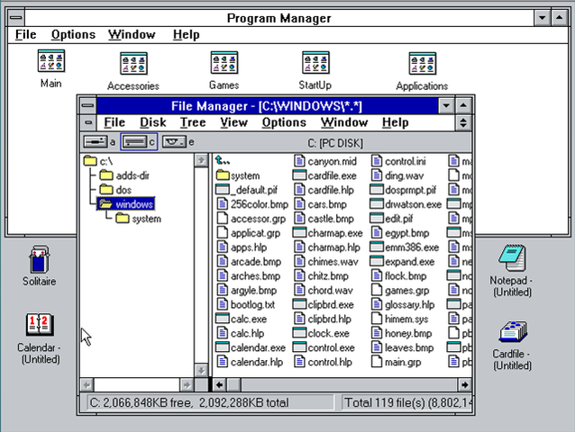 Windows 3.0 – Windows NT