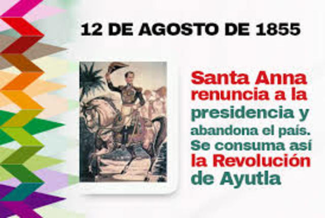 santa anna leaves the presidency