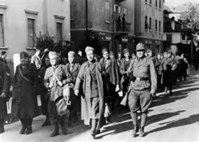 Italy surrenders, Mussolini dismissed as Prime Min.