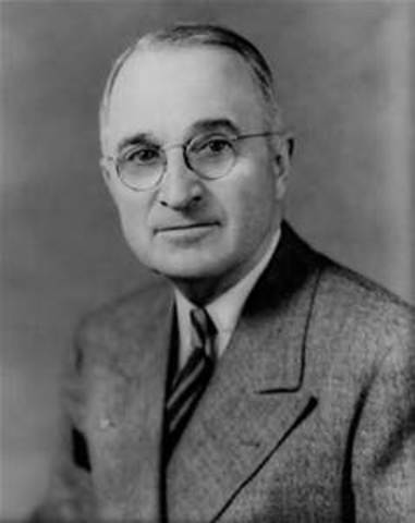 FDR dies, Harry S. Trumen becomes pesident
