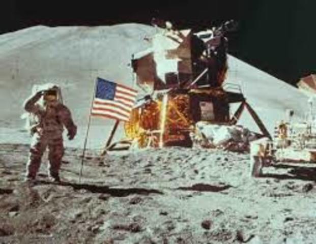 Americans land on the moon