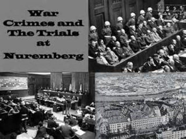 War Crimes Trials held in Nuremburg, German, Manila, Philipines and Tokyo, Japan