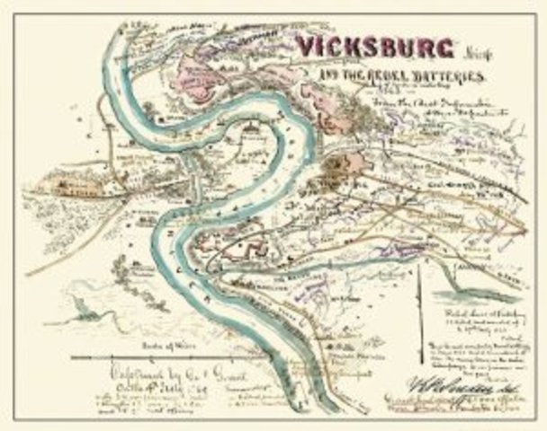 Three miles south of Vicksburg in line of battle