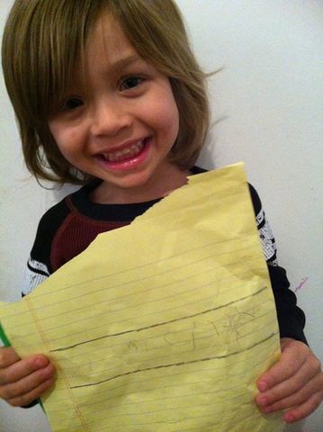 First time I wrote my name.