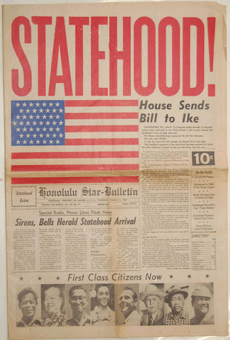 Hawaii becomes the 50th state of the United States of America