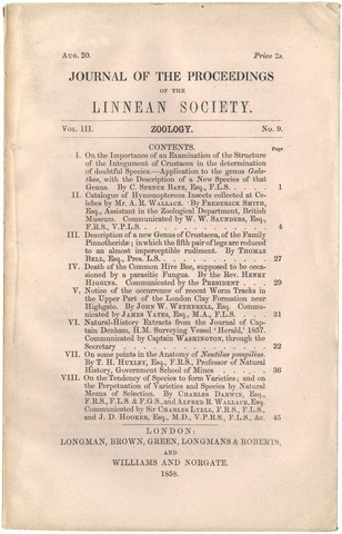 Darwin's first essay on natural selection