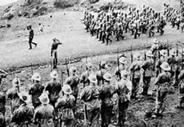 1935 Italian Army invades Ethiopia in Africa