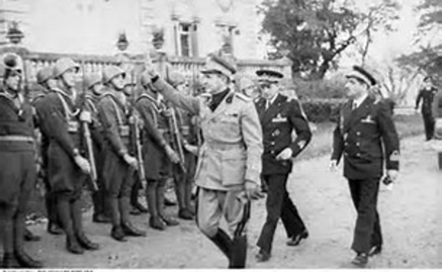 Germany invades France and forces it to surrender