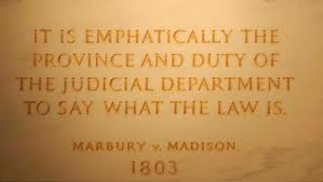 Marbury v. Madison decision was made