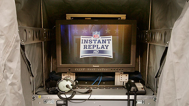 the instant replay booth