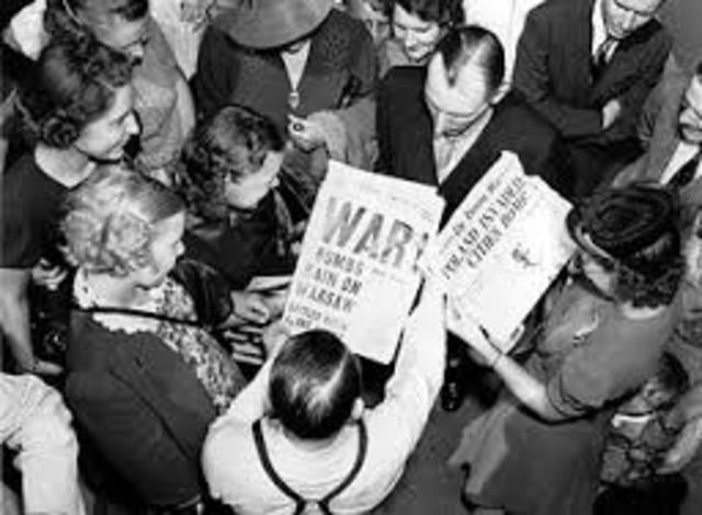 U.S declares war on Axis powers