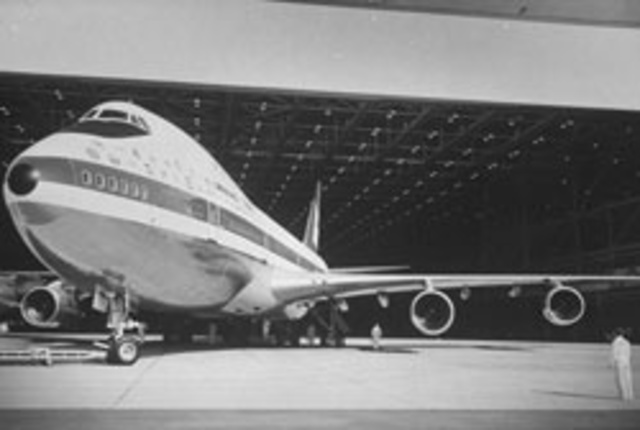 Boeing  introduces  the  first  747  "Jumbo Jet"
