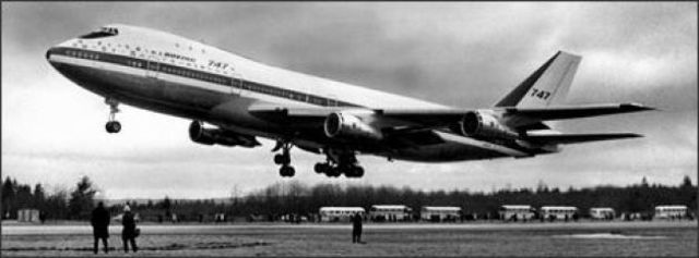 Boeing introduces the 747
