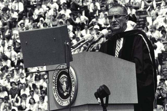 Johnson announces his plans for the "Great Society"