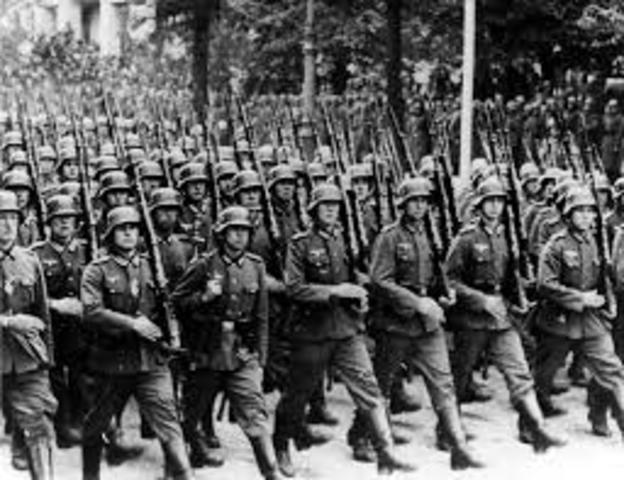 Hitler sends troops into Rhineland of Germany in violation of the Versailles Treaty