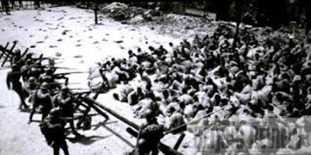 Japan’s army pillages Nanjing, China; massacre a quarter of a million people.