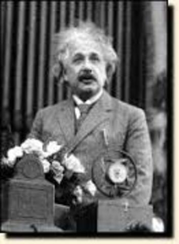 Albert Einstein recieves Nobel Prize