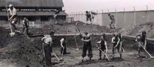 Nazis begin rounding up jews for labor camps