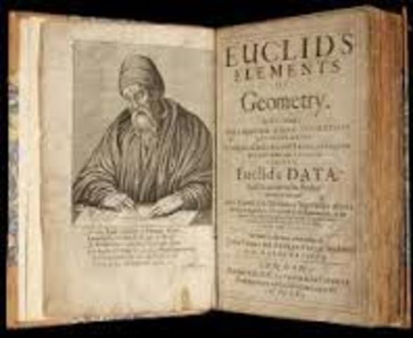 Euclid, a Greek mathematician, writes Elements