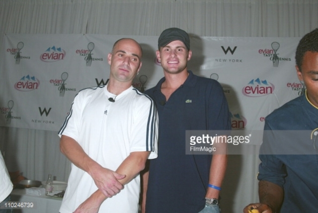 Andy Agassi was on the same flight with Andy Roddick