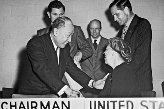 Elanor Roosevelt as a UN delagate