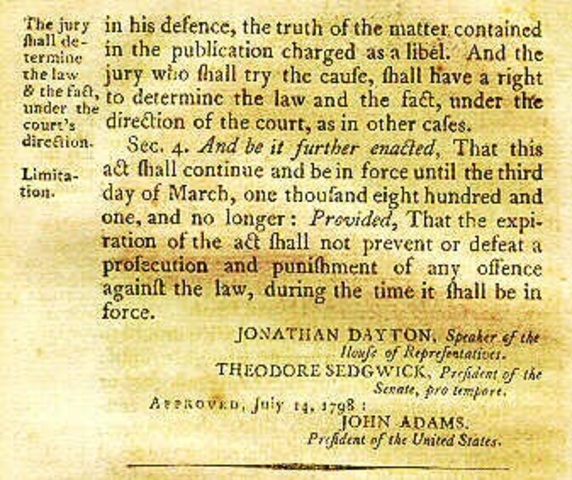 Alien and Sedition Acts