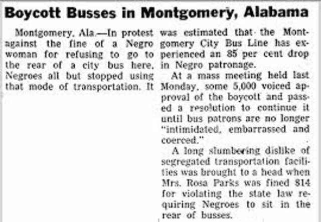 Montogomery Bus Boycott