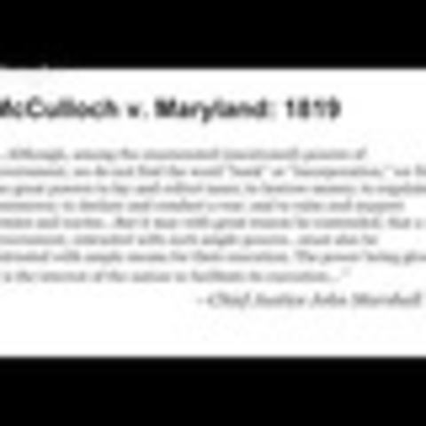 McCullouch v Maryland