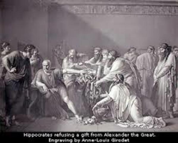 Hyppocrates Practises and Studies Medicine (400s BCE)