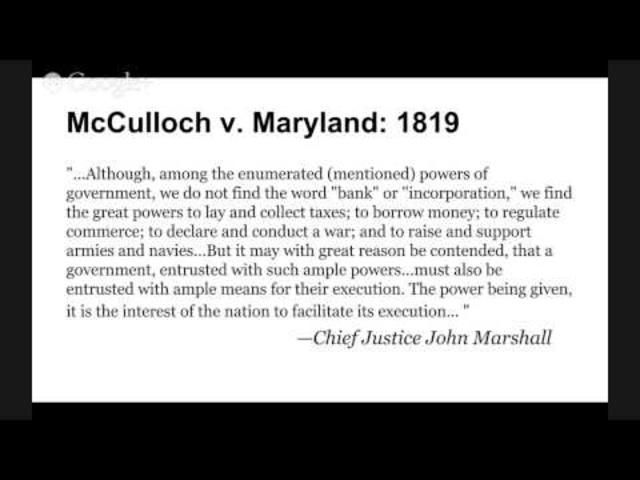 McCulloch v. Maryland (1819)